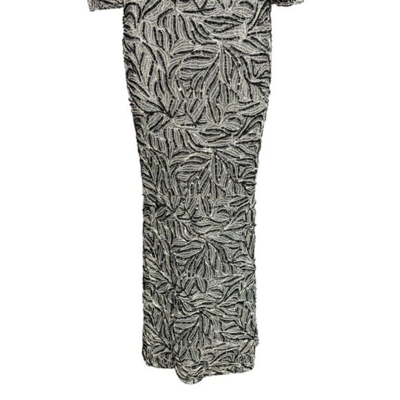 Alice + Olivia By Stacey Bendet Beaded Long Sleeve Open Back Maxi Formal Gown - Picture 7 of 11